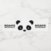 パンダウォーターボトルラベル、白黒ラベル ペットボトルラベル (シングルラベル)