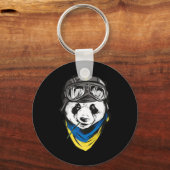 パンダウクライナ国旗ウクライナの土産 キーホルダー (正面)