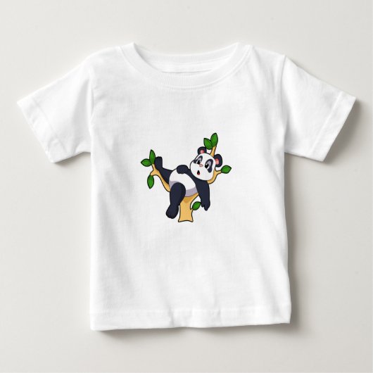 パンダオンツリー ベビーTシャツ (正面)