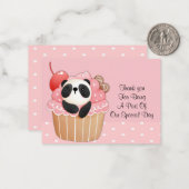 パンダカップケーキサンキュー ノートカード (正面/裏面インサイチュ)