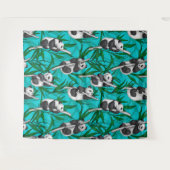 パンダカブスオンターコイズ タペストリー (正面(横))