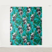 パンダカブスオンターコイズ タペストリー (正面)