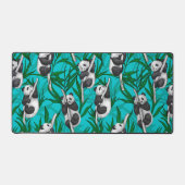 パンダカブスオンターコイズ デスクマット (正面)