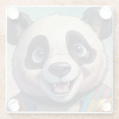 パンダカートゥーンスケッチアート ガラスコースター (裏面)