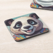 パンダカートゥーンスケッチアート コースター (左側)