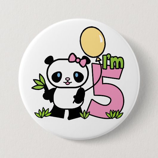 パンダガール6th誕生日 缶バッジ (正面)