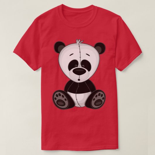 パンダキュートかわいい漫画 Tシャツ (デザイン正面)