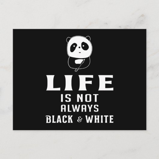 パンダクマかわいい動物パンドラのポーおもしろいトギフトアイディア ポストカード (正面)