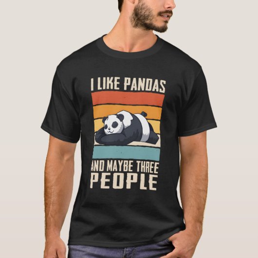 パンダクマのパンダの動物 Tシャツ (正面)