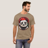 パンダクリスマスガール Tシャツ (正面フル)