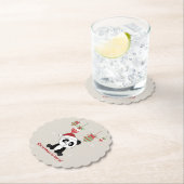 パンダクリスマススノーウィンターアニマルズパンダ紙C ペーパーコースター (インサイチュ)