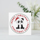パンダクリスマス雪冬動物パンダ招待 招待状 (スタンド正面)