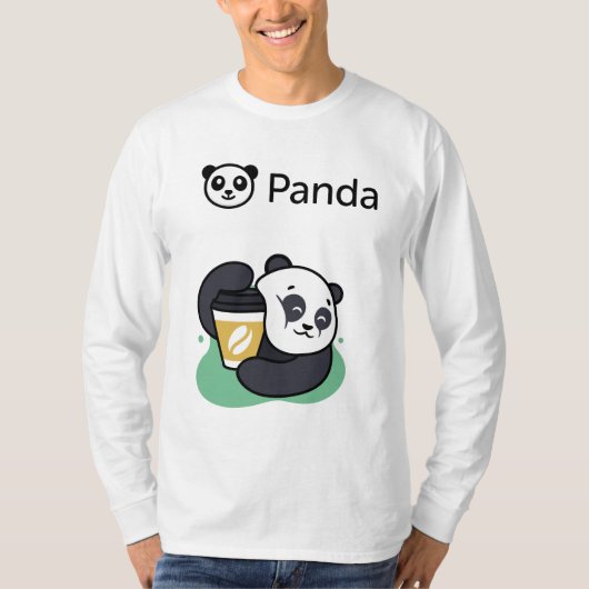 パンダグラフィックデザイン Tシャツ (正面)