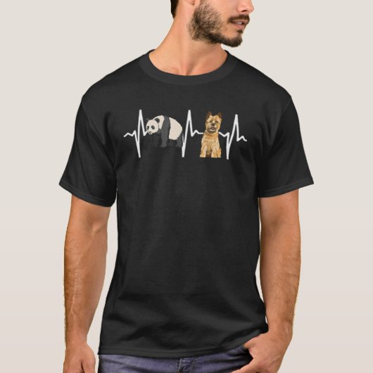 パンダケアンテリアハートビートドッグ Tシャツ (正面)