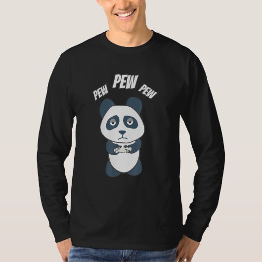 パンダゲーミングパンダゲーマー Tシャツ (正面)