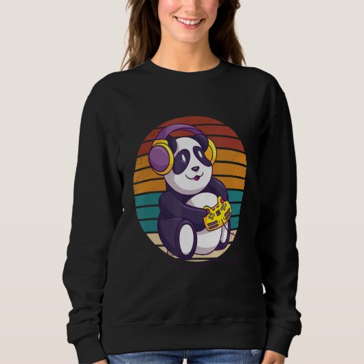 パンダゲーミングパンダゲーマーFor Panda 1 スウェットシャツ (正面)