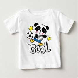 パンダサッカーベビー ベビーTシャツ