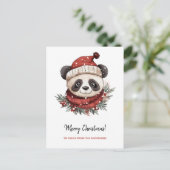 パンダサンタ素朴メリークリスマス シーズンポストカード (スタンド正面)