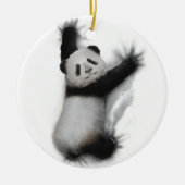 パンダシャツグユーモアのあるラフィック動物Tシャツギフト セラミックオーナメント (正面)