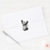 パンダシャツグユーモアのあるラフィック動物Tシャツギフト ラウンドシール (封筒)