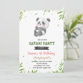 パンダシャワー誕生日パーティーの招待状 招待状 (スタンド正面)