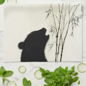 パンダシルエット キッチンタオル (折り畳み)