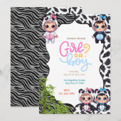 パンダジェンダーの発表 招待状 (正面/裏面)