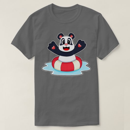 パンダスイミングライフブイ Tシャツ (デザイン正面)