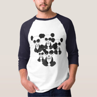 "パンダスカル"のRaglanのTシャツ Tシャツ