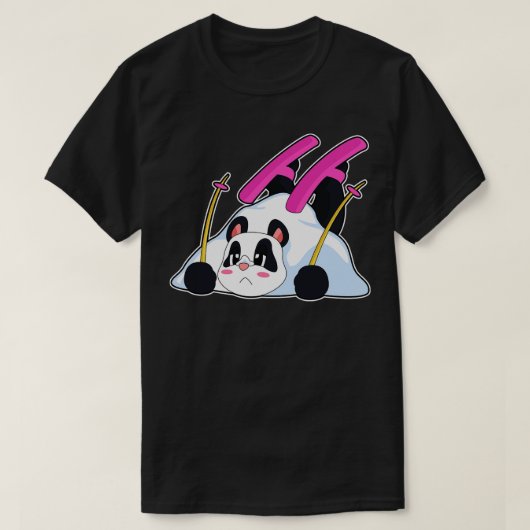 パンダスキーヤスキー Tシャツ (デザイン正面)