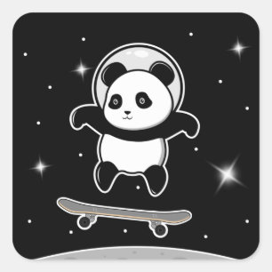 パンダスケート宇宙 スクエアシール