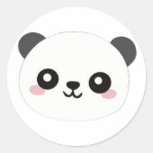 パンダステッカー ラウンドシール (正面)