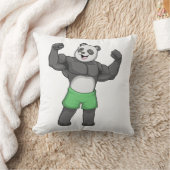 パンダズボディービルダーアットボディビル クッション (ブランケット)