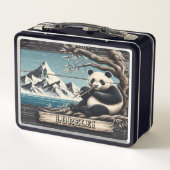 パンダズマウンテンパーチ:竹休息 メタルランチボックス (裏面)