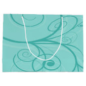 パンダターコイズ誕生日 ラージペーパーバッグ (裏面)