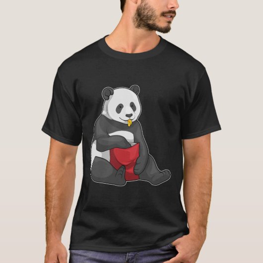 パンダチップス 袋入りチップス Tシャツ (正面)