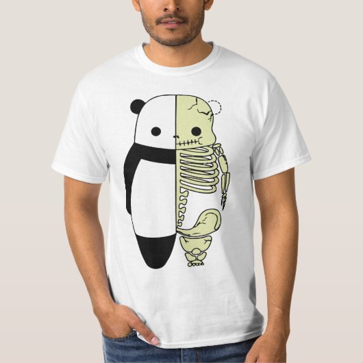 パンダディコトミー：生き物と骨 Tシャツ (正面)