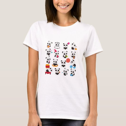 パンダデザインTシャツ Tシャツ (正面)