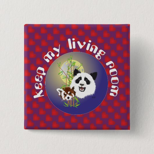 パンダトレフェンのボタン 缶バッジ (正面)