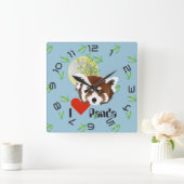 パンダトレフェンウール スクエア壁時計 (ホーム)