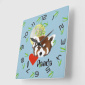 パンダトレフェンウール スクエア壁時計 (傾斜)