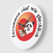 パンダトレフェンウール ラージ壁時計 (傾斜)