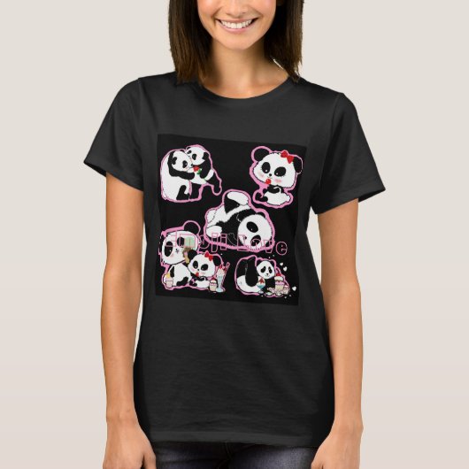 パンダドードレスかわいい Tシャツ (正面)