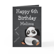 パンダネームパーソナライズされたキッドズ誕生日シャルボード