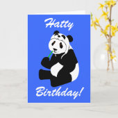 パンダハット(誕生日) カード (黄色い花)