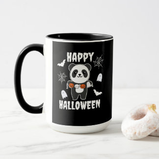 パンダハッピーハローウィンカボチャこうもり衣装 マグカップ
