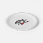 パンダハロウィンヴァンパイアナースオーバーサイズTシャツ ペーパープレート (アングル)