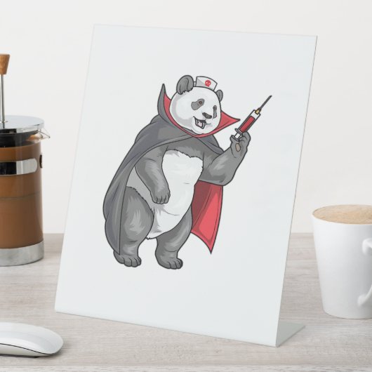 パンダハロウィンヴァンパイアナースオーバーサイズTシャツ 台座サイン (インサイチュ)