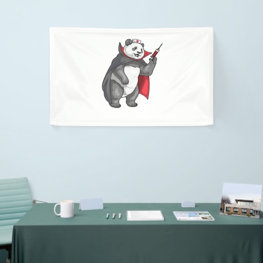 パンダハロウィンヴァンパイアナースオーバーサイズTシャツ 横断幕 (トレードショー)