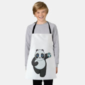 パンダハンドボール選手ハンドボール エプロン (着用した状態)